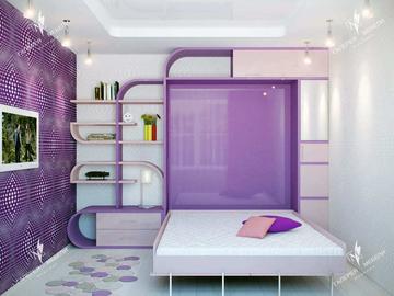 спальня для девочки подростка с откидной кроватью (ВОК-5)