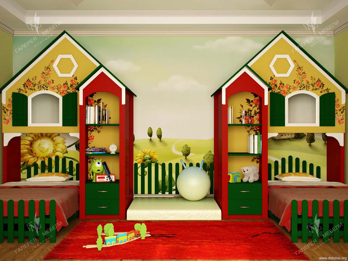 Детские комнаты для двоих детей